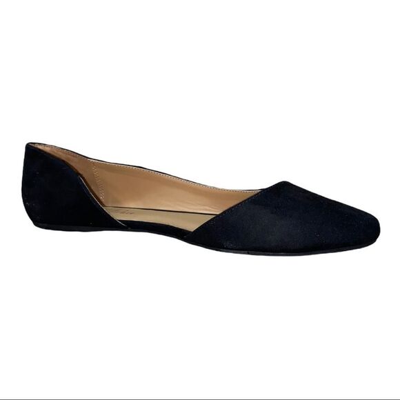 Wild Pair Mabel d'Orsay Black Flats 10M NWB - Picture 2 of 8